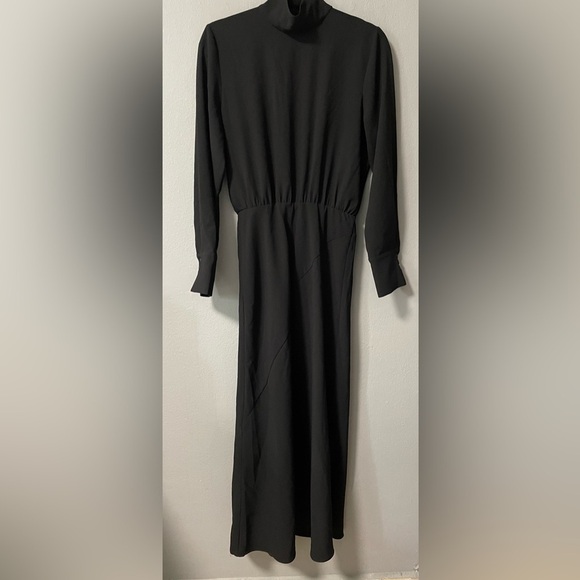 Zara Dresses & Skirts - NWOT Zara High Neck Long Sleeves Maxi Dress in Black. Size Small